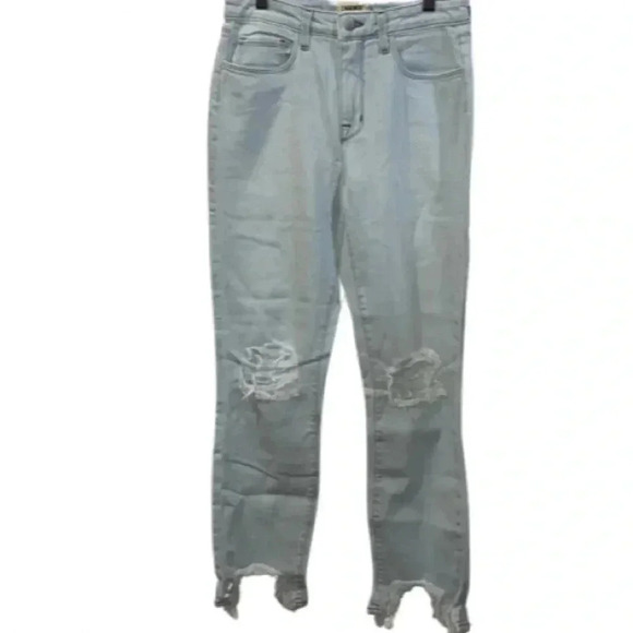 L'Agence High Line Skinny High Rise Fade Out Light Wash Jeans Size 25 - Picture 2 of 8
